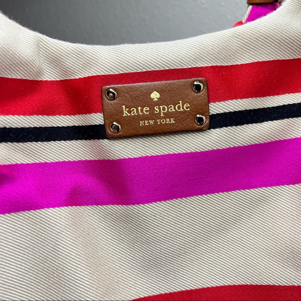 Kate spade leather fabric shoulder bag - Picture 2 of 14